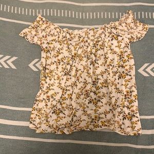 Off shoulder floral top